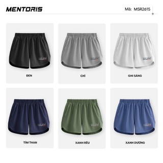 Quần Short Nam MENTORIS, Quần Đùi Vải Gió Dobby Vân Nổi, Form Regular Fit, Thoáng Mát MSR2615