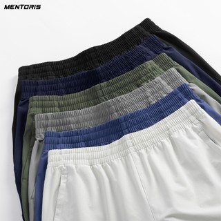 Quần Short Nam MENTORIS, Quần Đùi Vải Gió Dobby Vân Nổi, Form Regular Fit, Thoáng Mát MSR2615