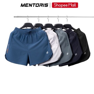 Quần Đùi Thể Thao Nam MENTORIS Vải Gió Nhanh Khô, Form Regular Fit, Thoáng Khí Dễ Vận Động MSR2617
