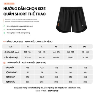 Quần Đùi Thể Thao Nam MENTORIS Vải Gió Nhanh Khô, Form Regular Fit, Thoáng Khí Dễ Vận Động MSR2617