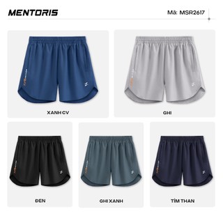 Quần Đùi Thể Thao Nam MENTORIS Vải Gió Nhanh Khô, Form Regular Fit, Thoáng Khí Dễ Vận Động MSR2617
