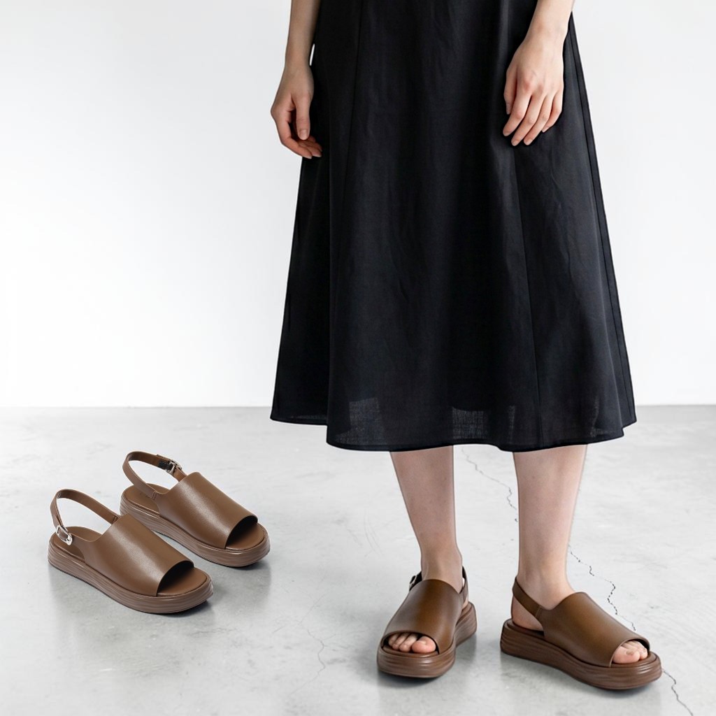 Giày Sandal Nữ Cao 3cm Bản To Thời Trang Pixie H458