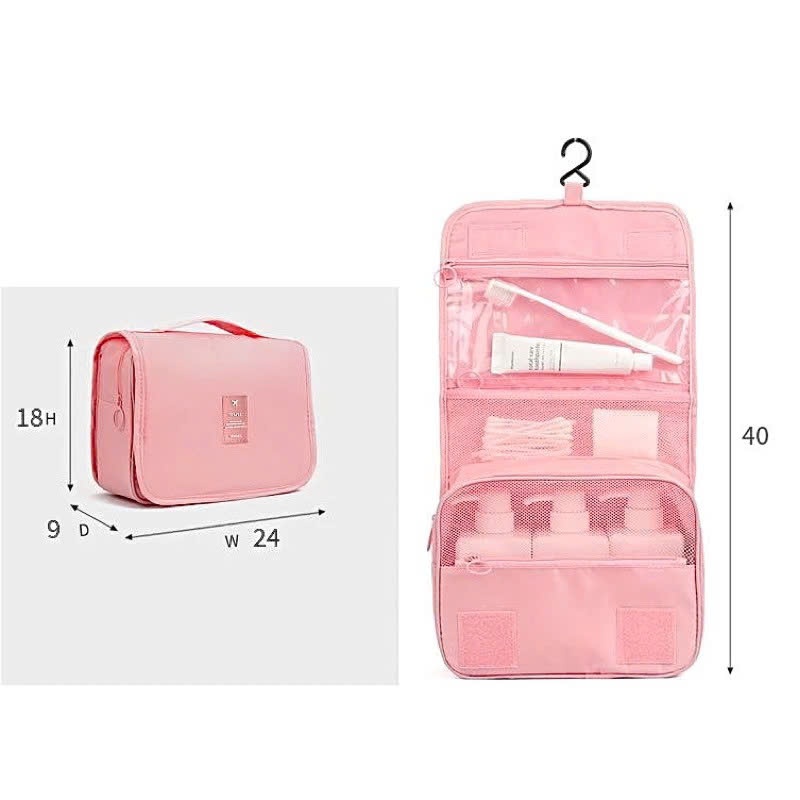 H74_Túi đựng mỹ phẩm phụ kiện điện thoại, cáp sạc, pin dự phòng có móc treo tiện dụng