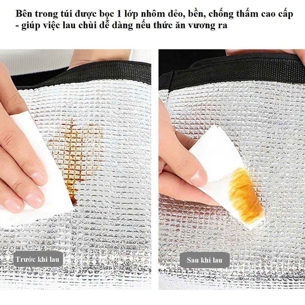 T17_Túi Giữ Nhiệt Đựng Hộp Cơm ( Giao màu ngẫu nhiên)