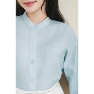 Áo Sơ Mi Nữ Kiểu LAMER FASHION Cổ Tàu Tay Lỡ Công Sở, Vải Tơ Mềm Mát HSD-V61H26Q005