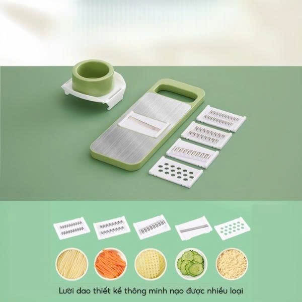 H76_Dụng cụ thái rau củ 6 lưỡi dao, cắt nhanh, bào mịn