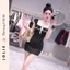 Váy Body Chấm Bi Phối Ren Nơ Ngực Sang Trọng JOLIE
