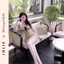 Váy Body Chấm Bi Phối Ren Nơ Ngực Sang Trọng JOLIE