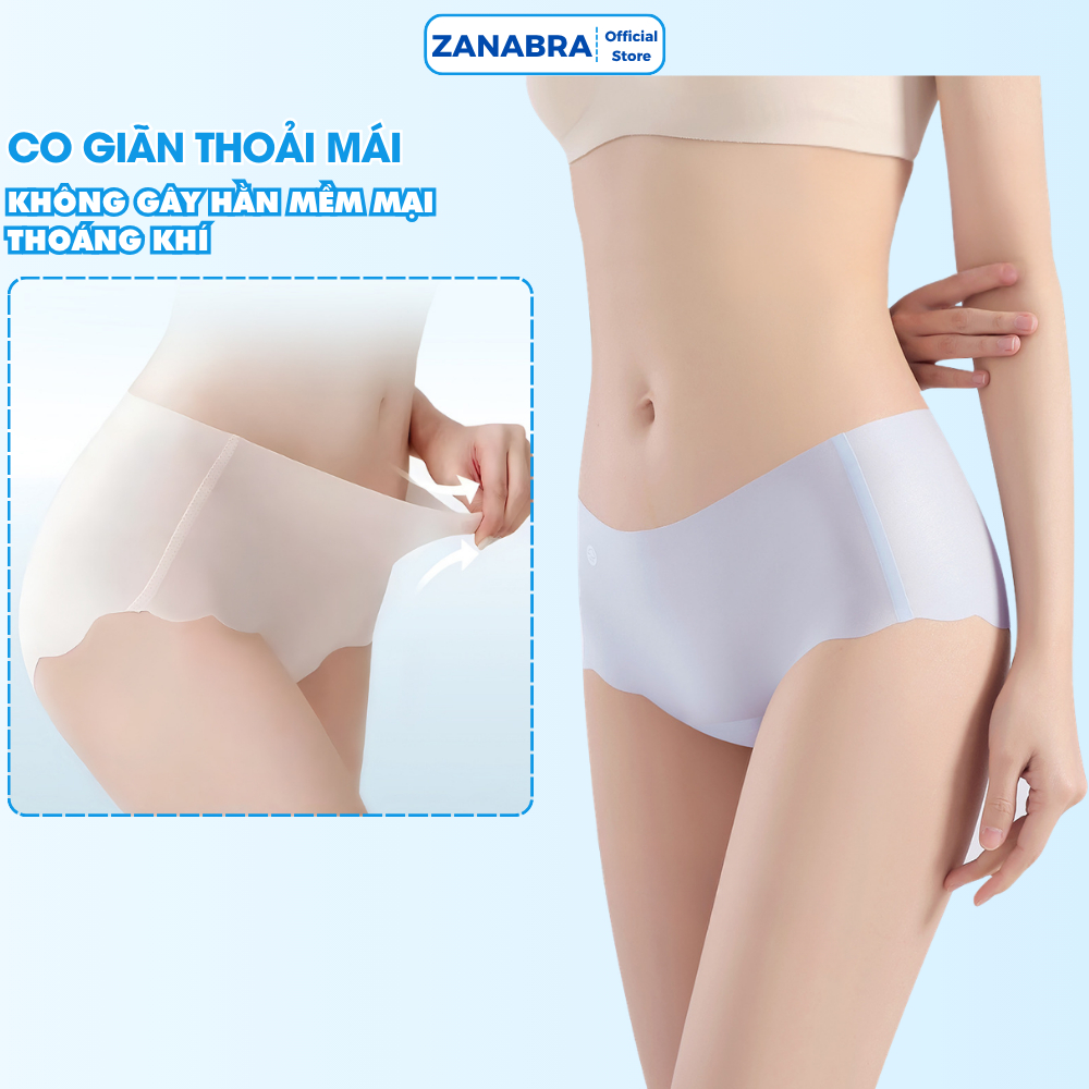 [ Xả Hàng ] Combo 3 Quần Lót Nữ Tàng Hình Mỏng Nhẹ, Quần Lót Su Đáy Dán Không Cộm ZANABRA L1029