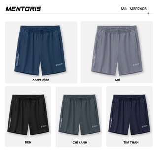 Quần Short Nam MENTORIS Vải Thun Lạnh Premium, Form Vừa Vặn, Thấm Hút Tốt, Dây Rút Linh Hoạt MSR2605