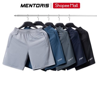 Quần Short Nam MENTORIS Vải Thun Lạnh Premium, Form Vừa Vặn, Thấm Hút Tốt, Dây Rút Linh Hoạt MSR2605