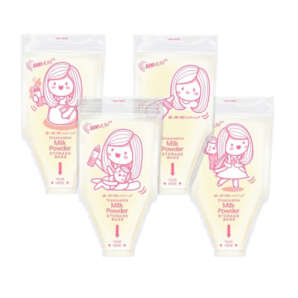 Hộp 30 Túi Trữ Sữa Bột SUNMUM Thái Lan Vàng – Túi Trữ Sữa Bột Mẹ & Bé CHÍNH HÃNG Thái Lan - Cocoro Baby