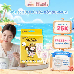 Hộp 30 Túi Trữ Sữa Bột SUNMUM Thái Lan Vàng – Túi Trữ Sữa Bột Mẹ & Bé CHÍNH HÃNG Thái Lan - Cocoro Baby
