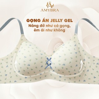 [ BST HÈ ] Áo Ngực Nữ AMYBRA Su Mịn Họa Tiết Trẻ Trung, Áo Lót Nữ Không Gọng Mút Vừa Cố Định A967
