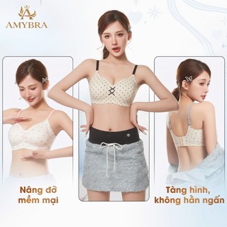 [ BST HÈ ] Áo Ngực Nữ AMYBRA Su Mịn Họa Tiết Trẻ Trung, Áo Lót Nữ Không Gọng Mút Vừa Cố Định A967
