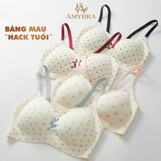 [ BST HÈ ] Áo Ngực Nữ AMYBRA Su Mịn Họa Tiết Trẻ Trung, Áo Lót Nữ Không Gọng Mút Vừa Cố Định A967