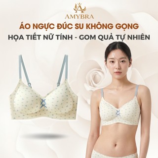 [ BST HÈ ] Áo Ngực Nữ AMYBRA Su Mịn Họa Tiết Trẻ Trung, Áo Lót Nữ Không Gọng Mút Vừa Cố Định A967