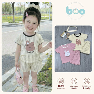 Set Cộc Tay Bé Gái Vải Thun Chấm Bi, Chất Thun Lạnh Co Giãn Mềm Mịn, Thoáng Mát Thấm Hút Mồ Hôi Từ 8-23kg - MH22