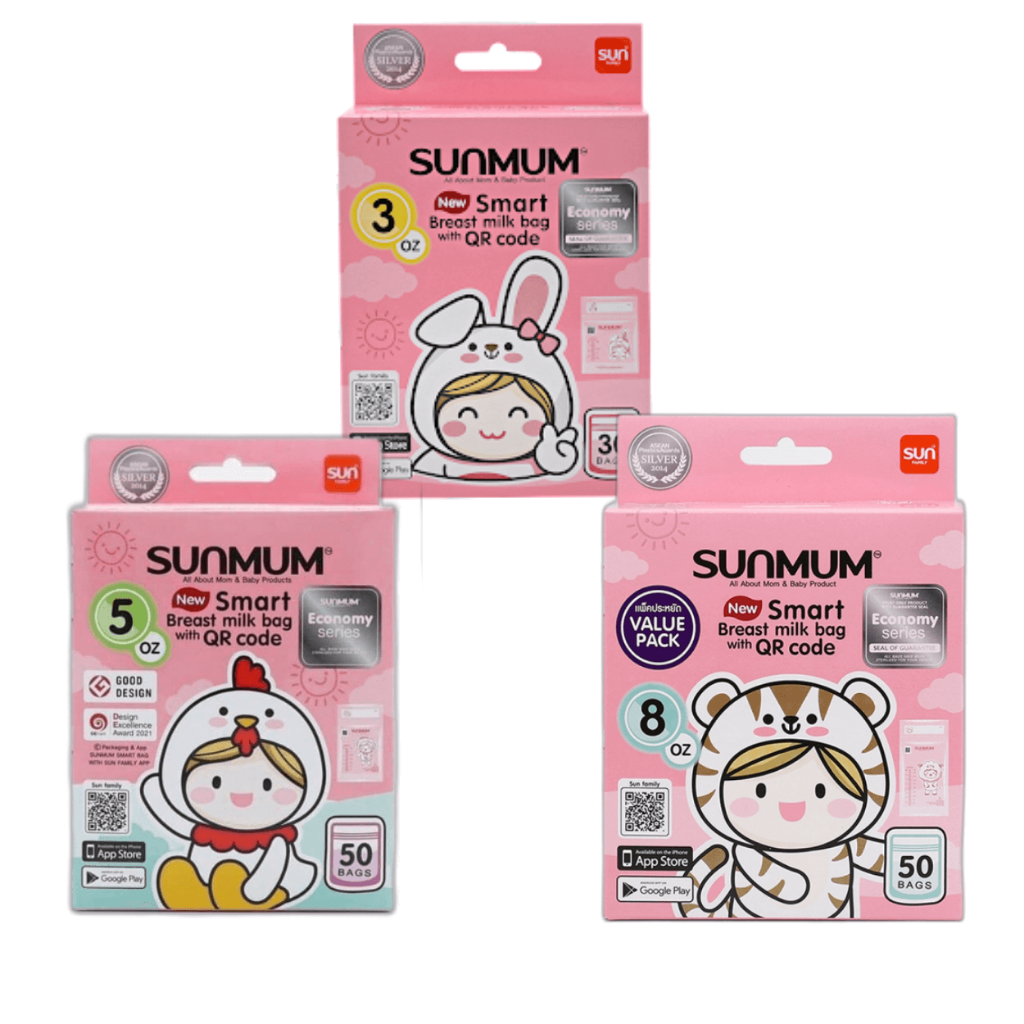 Túi Trữ Sữa Mẹ Sunmum Thái Lan Chính Hãng An Toàn Cho Mẹ & Bé hộp 50 chiếc 150ml/250ml – Cocoro Baby