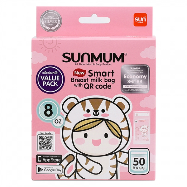 Túi Trữ Sữa Mẹ Sunmum Thái Lan Chính Hãng An Toàn Cho Mẹ & Bé hộp 50 chiếc 150ml/250ml – Cocoro Baby