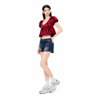 CARA Áo kiểu nữ Haro tay phồng dáng peplum dễ thương