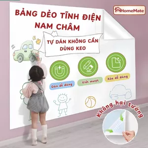 Bảng Trắng Dán Tường Không Keo – Bảng Viết Bút Lông Từ Tính, Tĩnh Điện, Dễ Lau, Không Hại Tường, Tái Sử Dụng