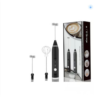 Máy đánh bọt cafe, Whisk đánh trứng mini cầm tay sạc 3 tốc độ sử dụng pin sạc