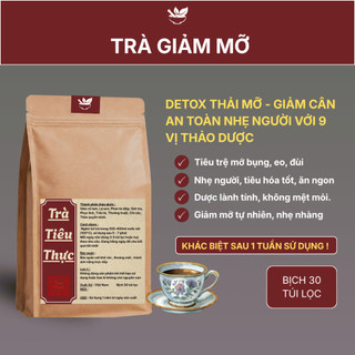 Trà Tiêu Thực - Lụcbinhorganic - Thanh mát cơ thể, giảm ứ đọng bụng eo, giúp nhẹ bụng dễ tiêu Bịch 30 lọc