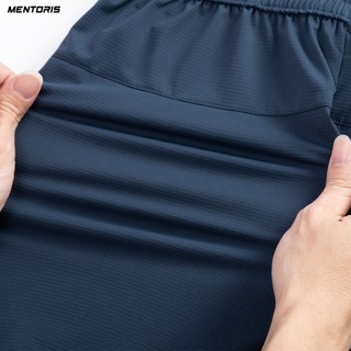 Quần Short Nam MENTORIS Vải Texture Vân Ngang, Co Giãn Tốt, Thấm Hút Mồ Hôi, Form Gọn Gàng MSR2609