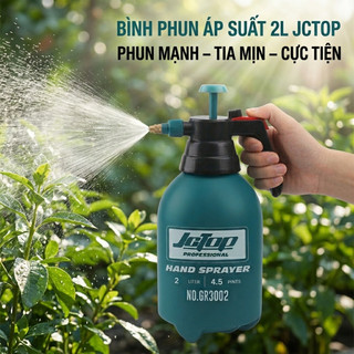 Bình xịt tưới cây cầm tay JcTop 2L đa năng – Phun sương & Phun tia mạnh mẽ