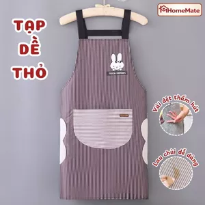 Tạp Dề Chống Nước Chống Dầu Có Túi & Khăn Lau Tay – Tạp Dề Nấu Ăn Dây Chữ H, Form Hàn Quốc, Dày Bền, Không Thấm