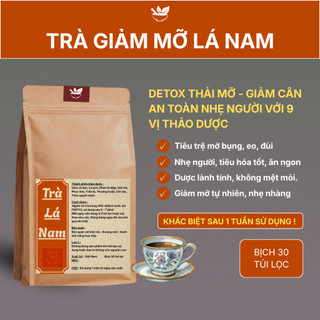 Trà Lá Nam - Lụcbinhorganic -  Thanh lọc cơ thể giảm tích tụ bụng eo giúp bụng nhẹ dễ tiêu - Bịch 30 túi Lọc