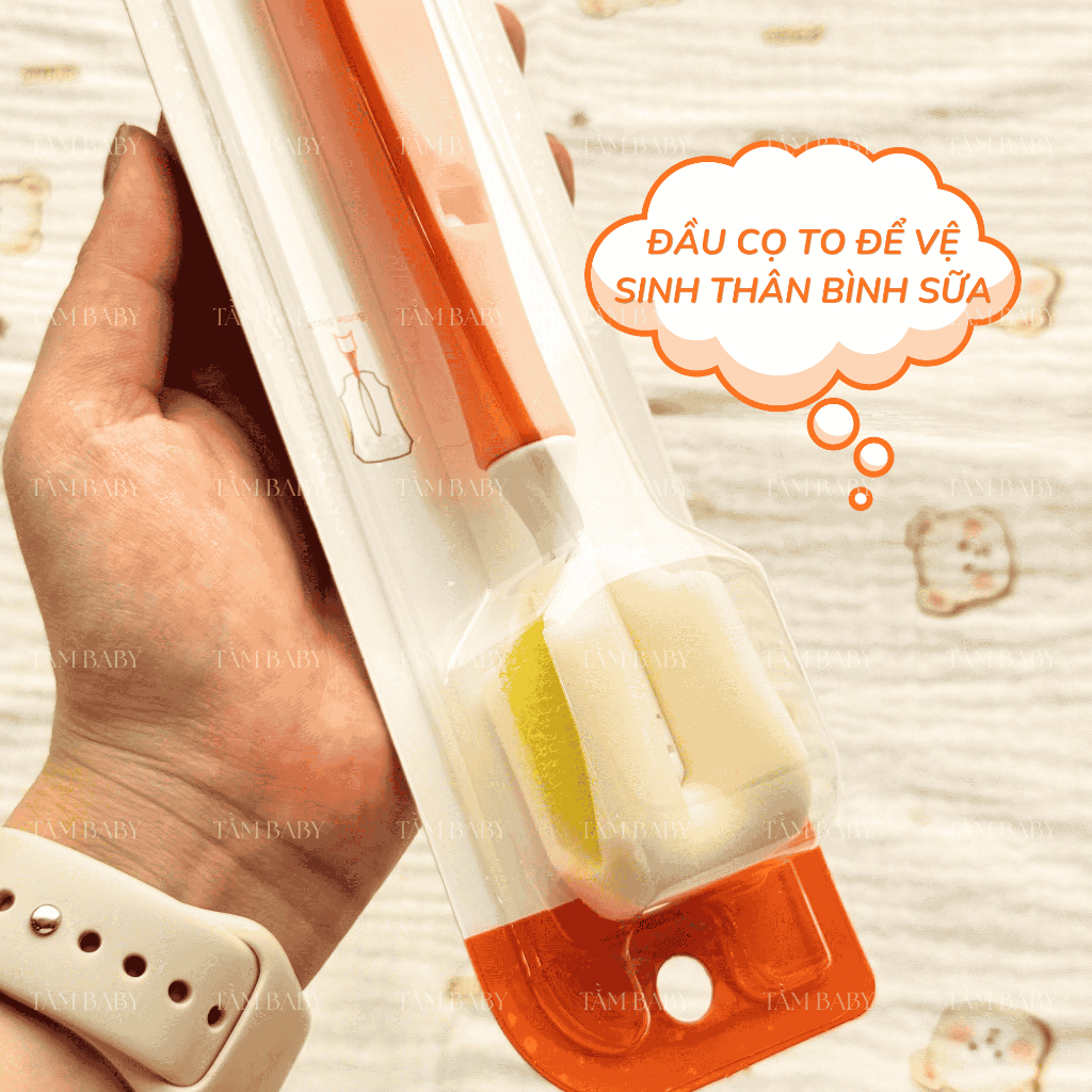 Cọ Rửa Bình Sữa & Núm Ti Wesser 2 Đầu Tiện Lợi Công Nghệ Đức An Toàn – Cocoro Baby