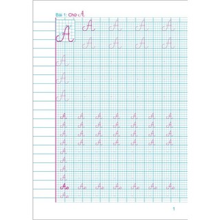 Sách - Vở Ô Ly Tập Tô - tập Viết Chữ Hoa - Hạ cỡ chữ nhỏ 1 ô ly (Lê Mai) ndbooks