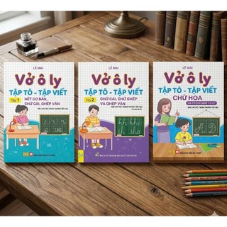 Sách - Vở Ô Ly Tập Tô - tập Viết Chữ Hoa - Hạ cỡ chữ nhỏ 1 ô ly (Lê Mai) ndbooks