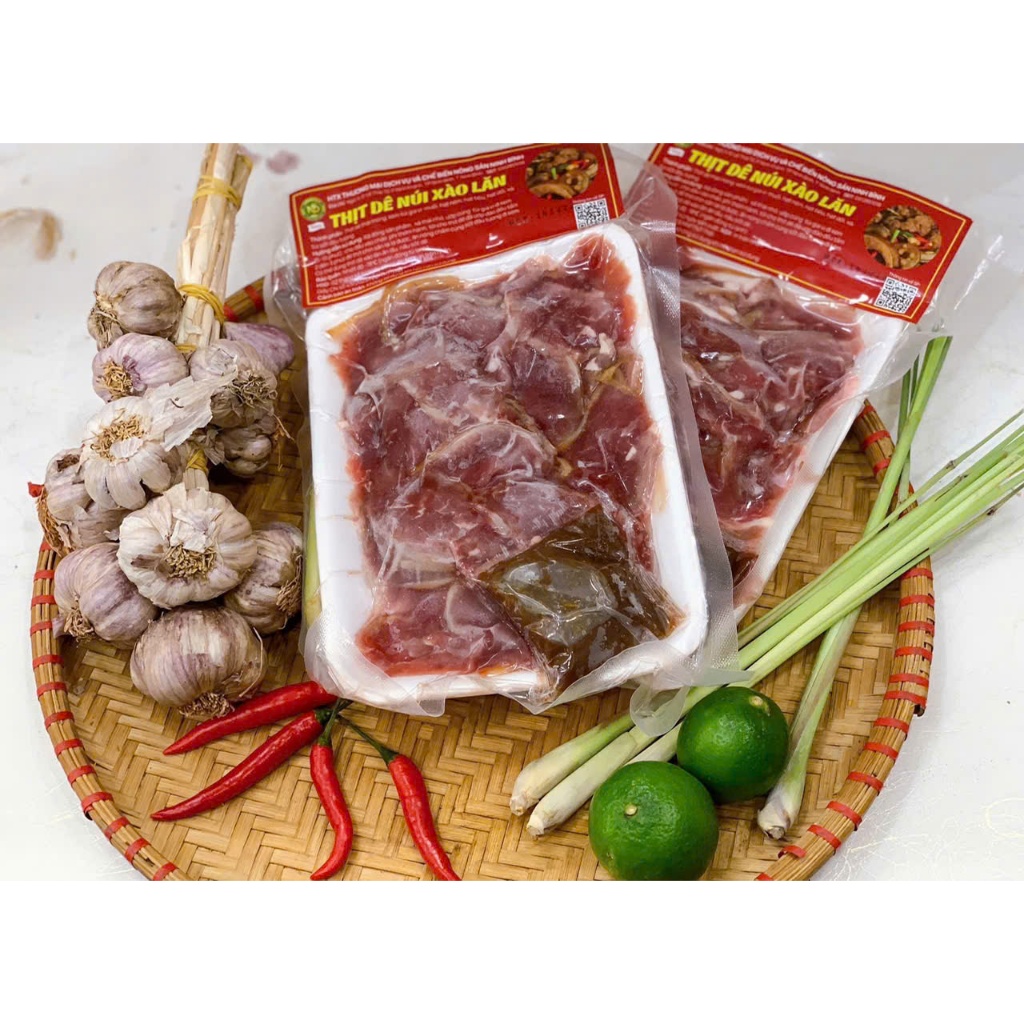 Thịt dê xào lăn, dê núi Ninh Bình, dê xào lăn ngon, thịt dê tẩm ướp, IDFood