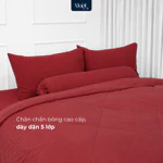 Bộ chăn ga gối lụa 100% Tencel 60s 1m6-1m8-2m-2m2 x 2m (Dày 5-12cm) trơn màu - Mướt Home, bộ 5 món kèm chăn — ảnh 3