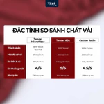 Bộ chăn ga gối lụa 100% Tencel 60s 1m6-1m8-2m-2m2 x 2m (Dày 5-12cm) trơn màu - Mướt Home, bộ 5 món kèm chăn — ảnh 6