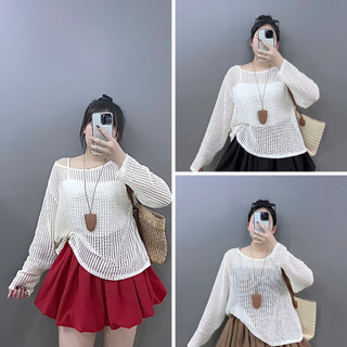 Sét Bigsize Nữ Áo Lưới Phối Áo 2 Dây, Chân Váy Xòe – Trẻ Trung, Hack Dáng 55-92kg A317+G118+CV413