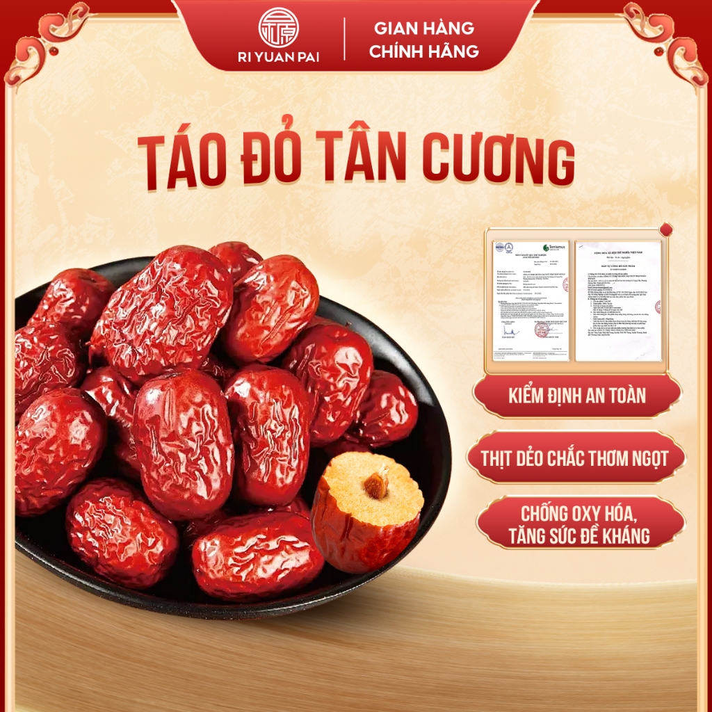 Táo Đỏ Tân Cương Riyuan size trung 200G - 500G - 1KG , không chất bảo quản, nguồn gốc rõ ràng, tốt cho sức khỏe