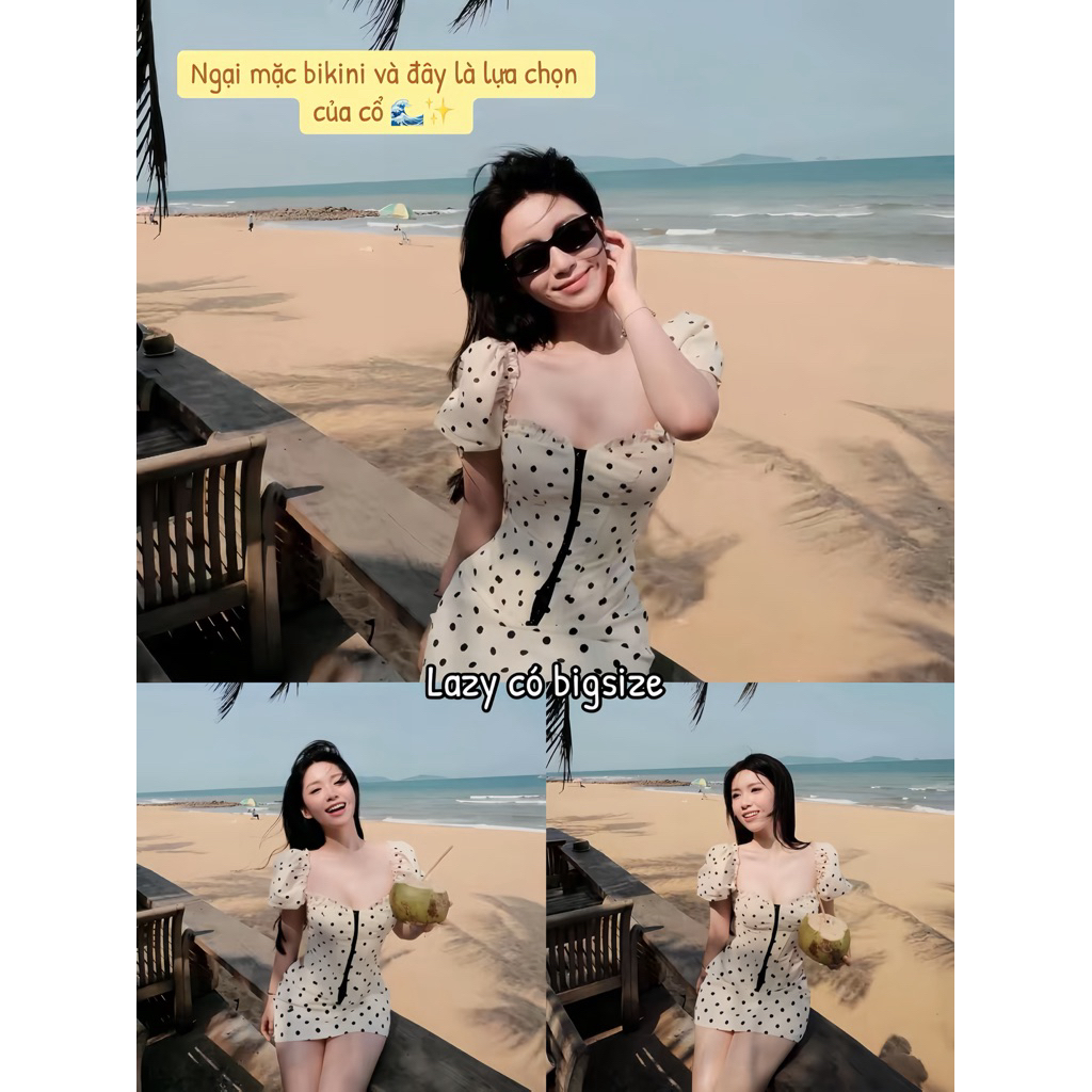[Hàng loại 1] Áo kiểu Corset cup ngực chấm bi A24 tay phồng cổ vuông ôm eo tiểu thư vitage quyến rũ | BigBuy360 - bigbuy360.vn