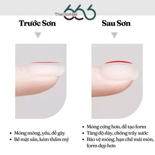 Sơn Gel BASE Liên Kết – Gel CỨNG MÓNG - TOP Bóng 20ml Size Lớn | Base Top Hoa Hồng - Youth Rose Chính Hãng Nail666