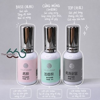 Sơn Gel BASE Liên Kết – Gel CỨNG MÓNG - TOP Bóng 20ml Size Lớn | Base Top Hoa Hồng - Youth Rose Chính Hãng Nail666