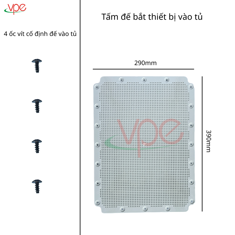 Vỏ tủ điện nhựa ngoài trời KYE - Tủ điện kín nước 330x430x205mm cho gia đình và ngoài trời