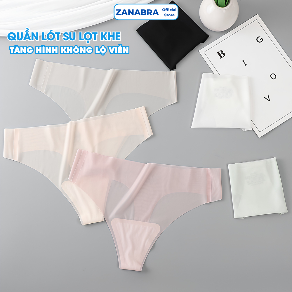 Quần lót lọt khe chất su mỏng nhẹ tàng hình không lộ, quần chíp lọt khe đáy dán thoáng khí ZANA L617