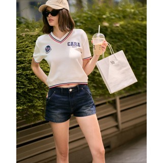 CARA Quần jean ngắn nữ Mara dáng A mini năng động