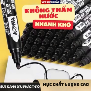 Set 10 Chiếc Bút Lông Đánh Dấu Viết Trên Mọi Bề Mặt - Không Xóa Được, Chống Nước Có 4 Màu Xanh/Đen/Đỏ và Trắng.