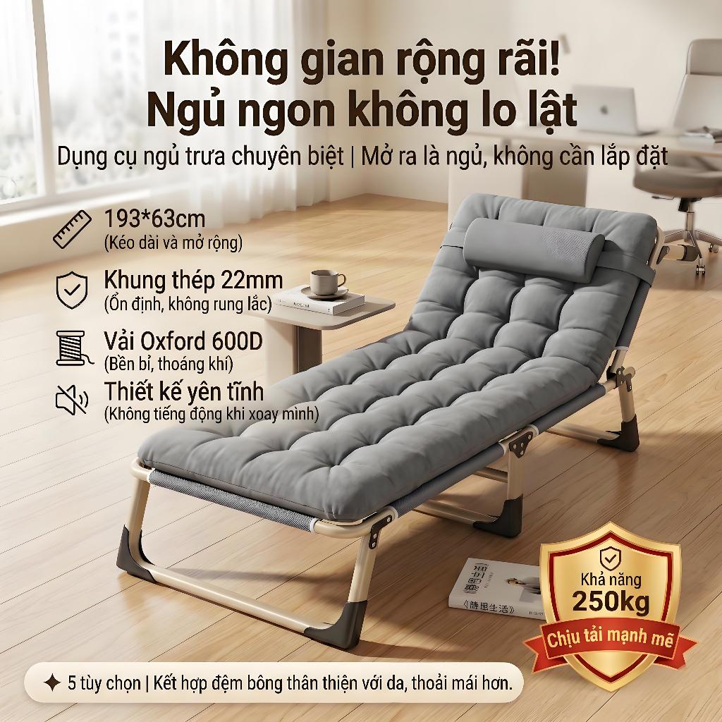 ALVIN giường gấp gọn Một người Gấp Ghế thư giãn để cắm trại Văn phòng Nghỉ trưa Khẩn cấp Ngoài trời