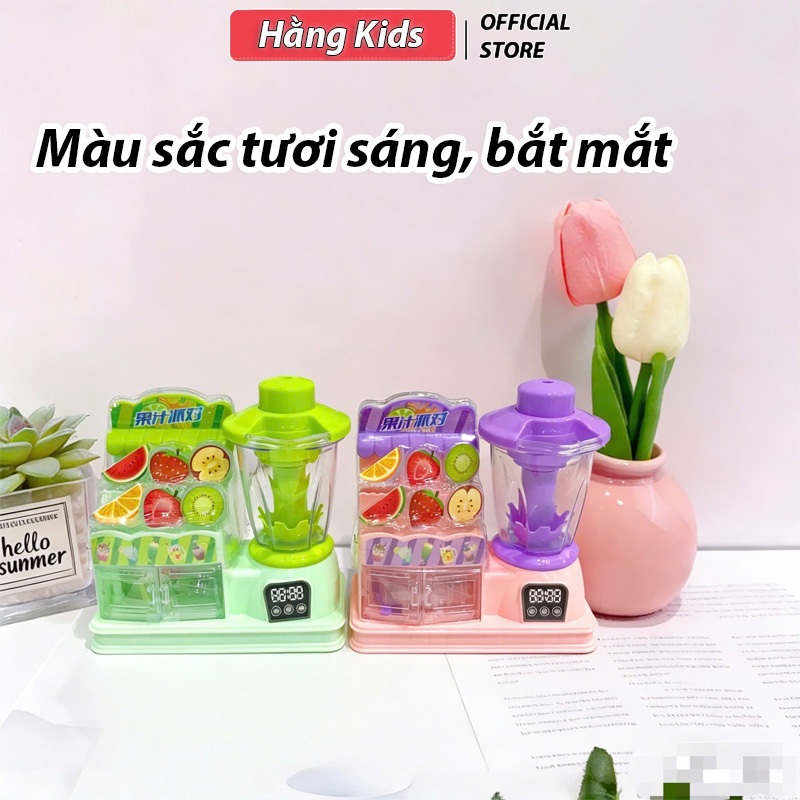 Đồ chơi máy xay sinh tố kèm hoa quả trái cây, đồ chơi nhà bếp nấu ăn cho bé