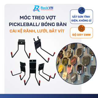 Móc treo phụ kiện, móc treo vượt pickleball cửa hàng, showroom đa dạng kiểu cài kệ rãnh, kệ lưới,bắn vít,tôn lỗ